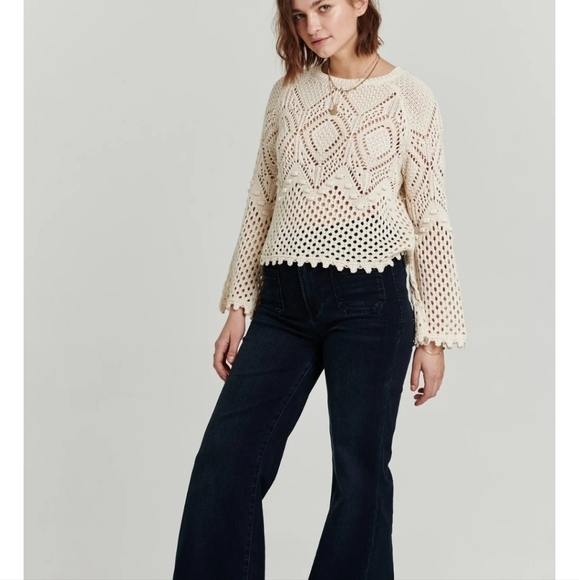 Another Love Cream Crochet Sweater - Picture 4 of 7